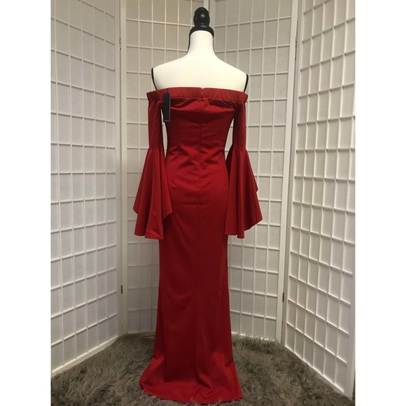 VfEmage Off-Shoulder Bell Sleeve Dress - Picture 3 of 4